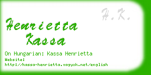 henrietta kassa business card